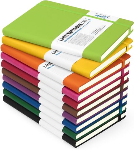 A5 Lined Hardcover Notebooks
