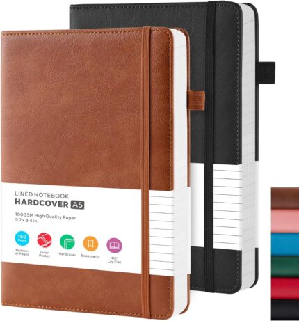 A5 Lined Leather