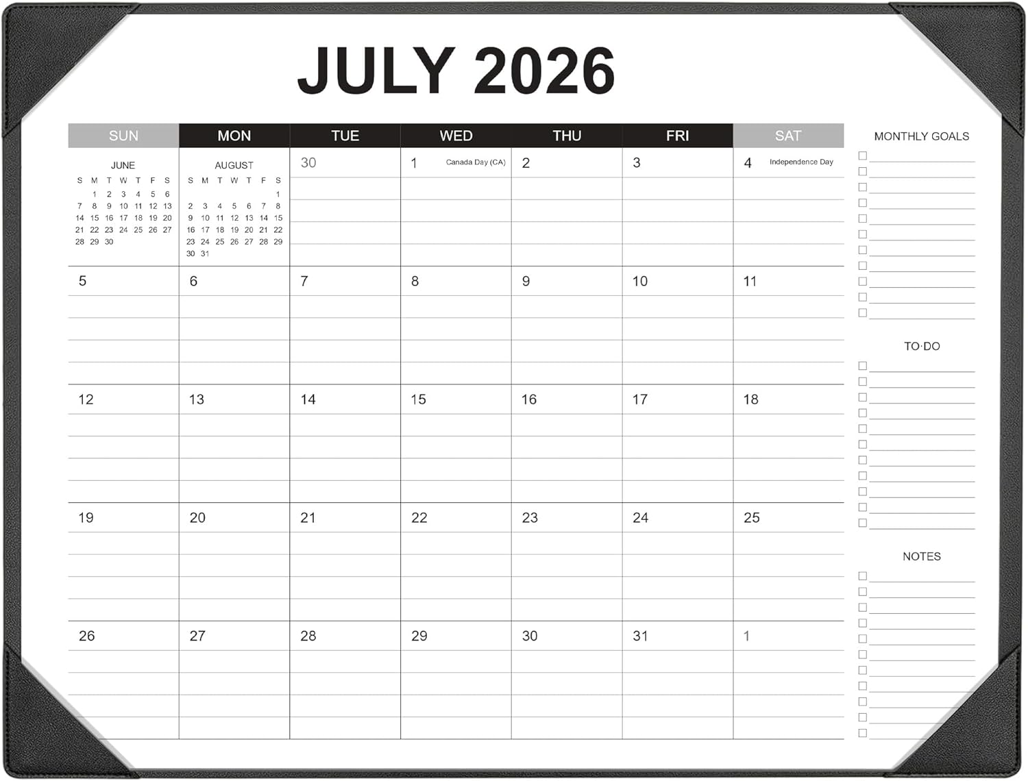 Desk Pad Calendar 2026–2027 — 22 x 17 Inch, July 2026 to December 2027 Desk Pad Planner