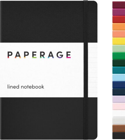 Black Ruled Journal 5.6 x 8 Inch, 160 Pages
